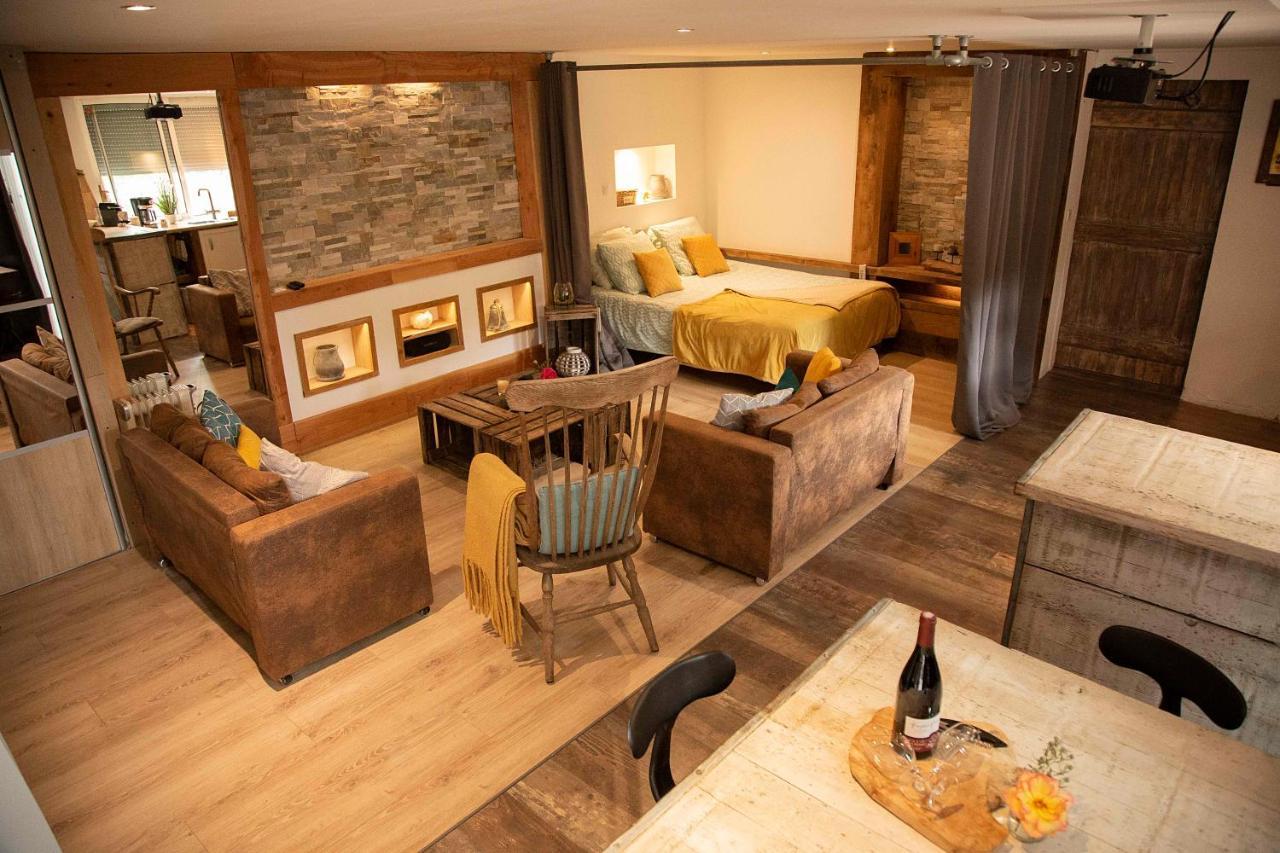 L'Idyllique - Studio Prive Sous Maison Saint-Didier-sur-Beaujeu Exteriör bild